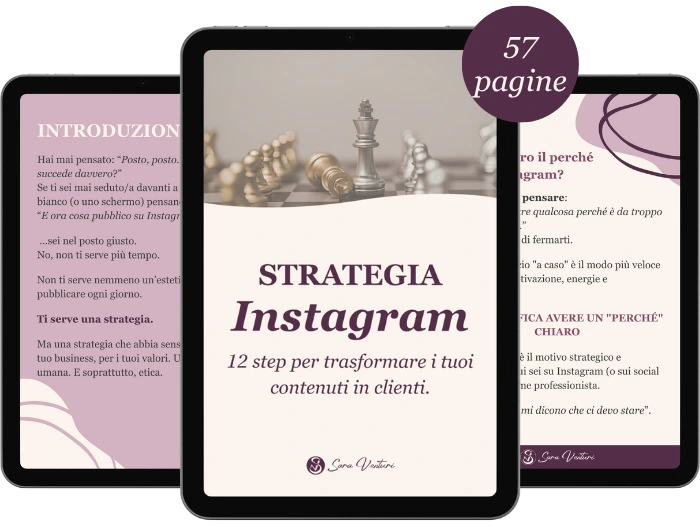 Guida strategia Instagram 12 step di Sara Venturi Guida strategia Instagram di Sara Venturi