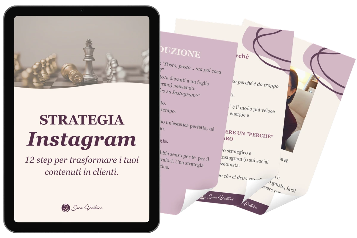 Tablet e fogli guida strategia instagram Tablet e fogli guida strategia Instagram 12 step