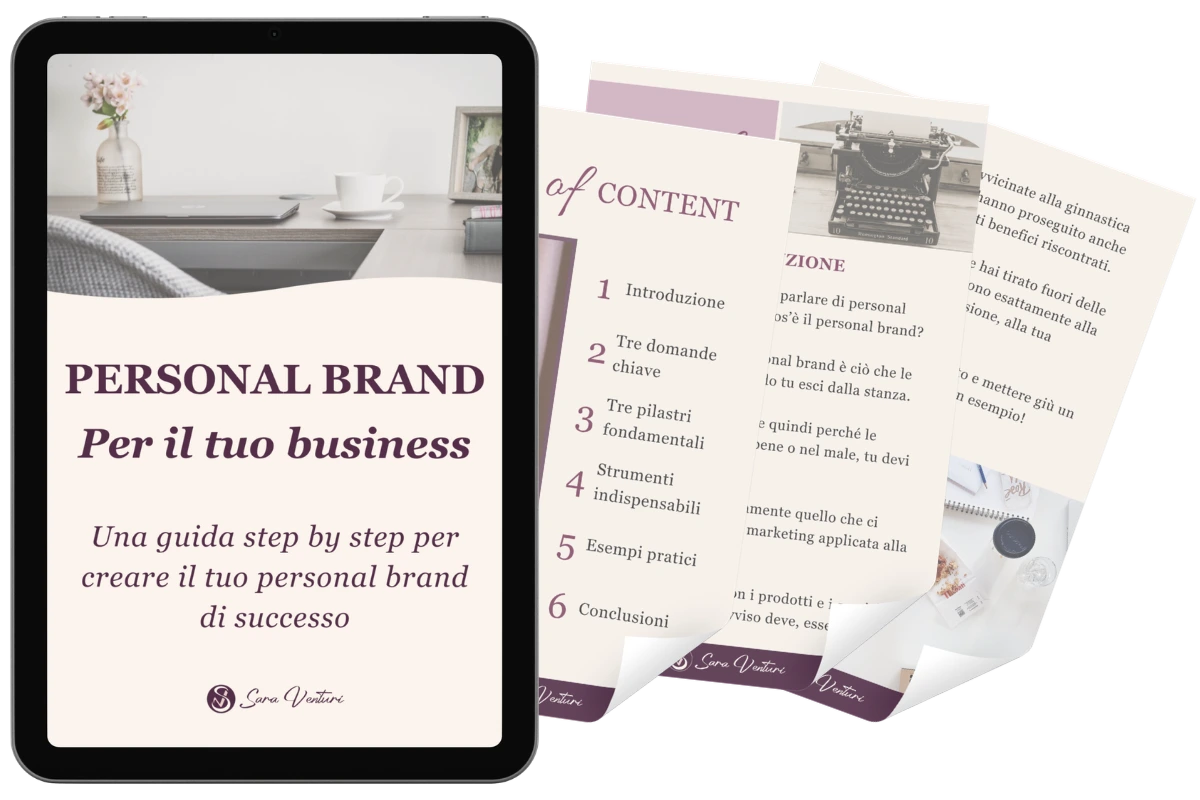 Toblet e fogli guida personal brand guida gratuita personal brand con esempi